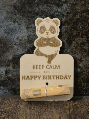 Geldgeschenk-Grußkarte aus Holz