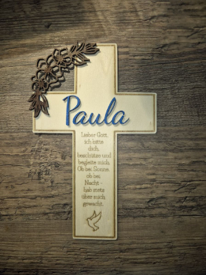 Personalisiertes Kreuz zur Kommunion